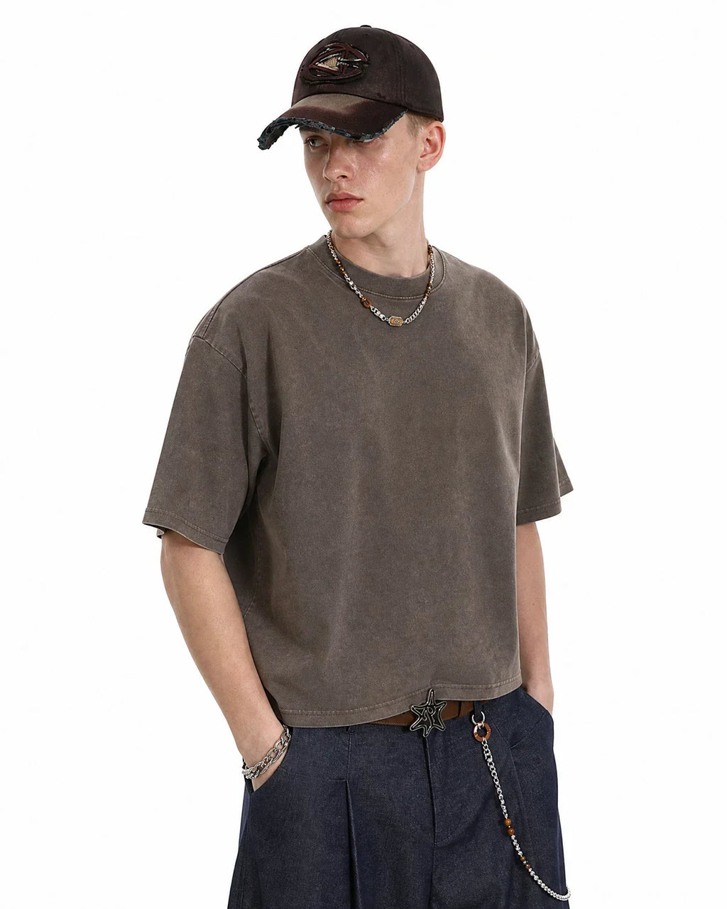 Snow Washed Heavyweight Boxy T-Shirt | Flation Streetwear