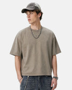 Snow Washed Heavyweight Boxy T-Shirt | Flation Streetwear
