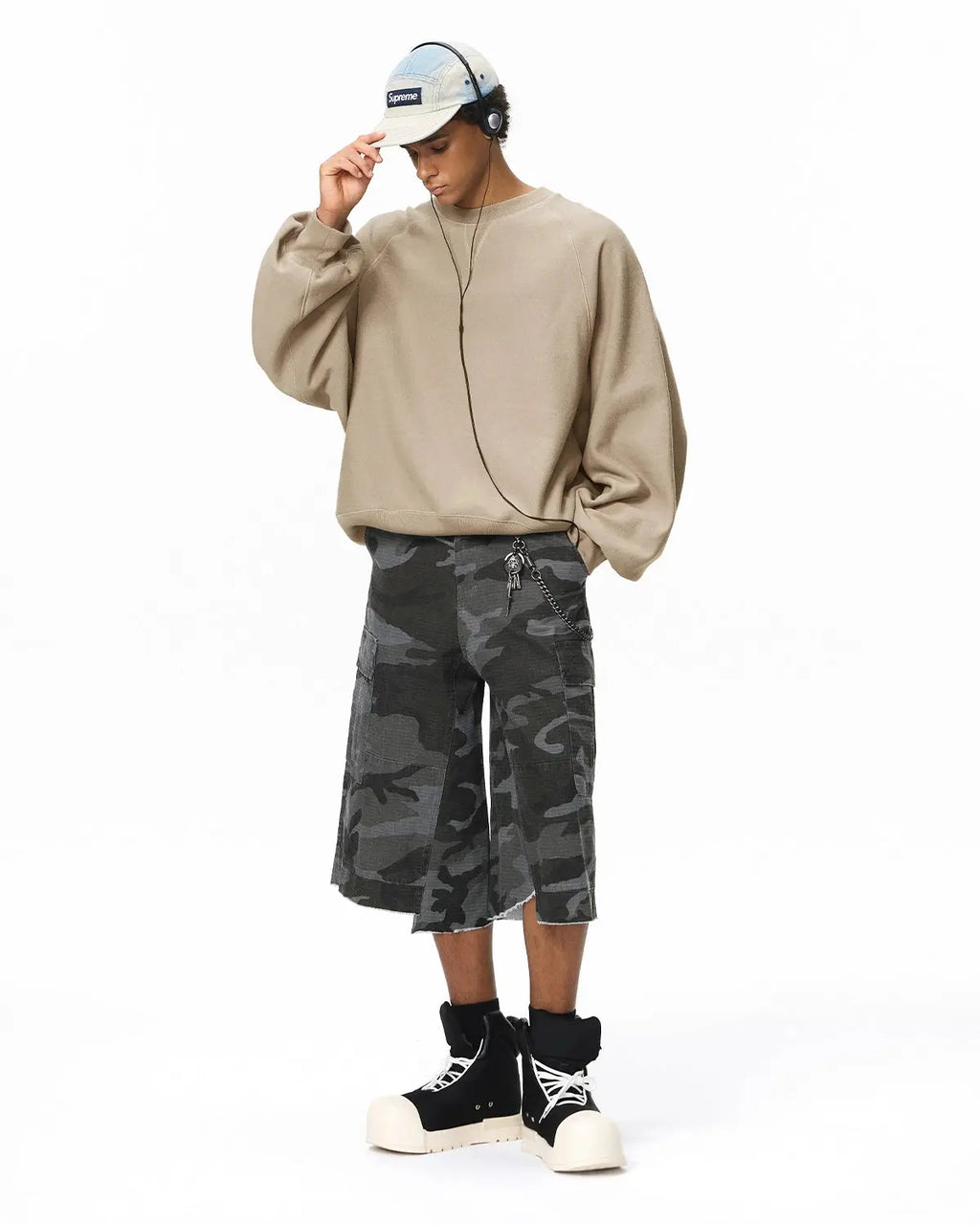 Batwing Sleeve Fleece Crewneck Sweatshirt | Flation Streetwear