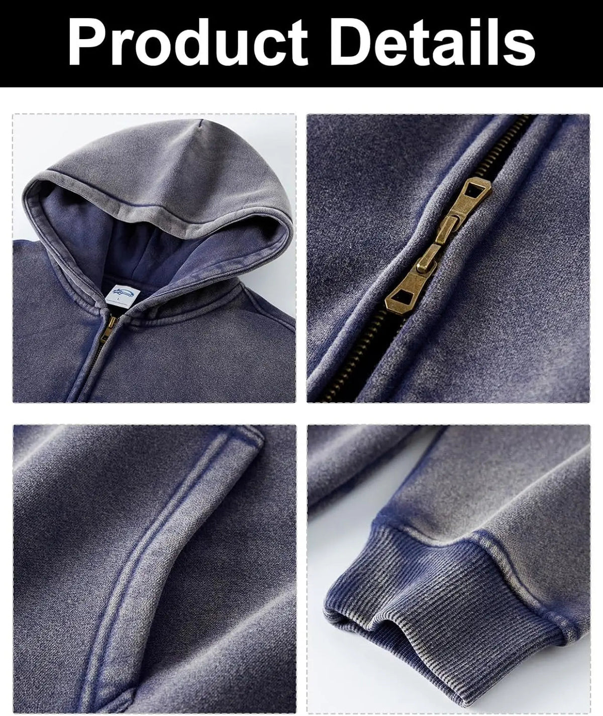 23 Washed Zip Up Hoodies | Flation Streetwear