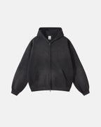 Acid Washed Zip Up Hoodies | Flation Streetwear