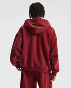 Boxy Fit Acid Washed Fleece Zip Up Hoodies | Flation Streetwear
