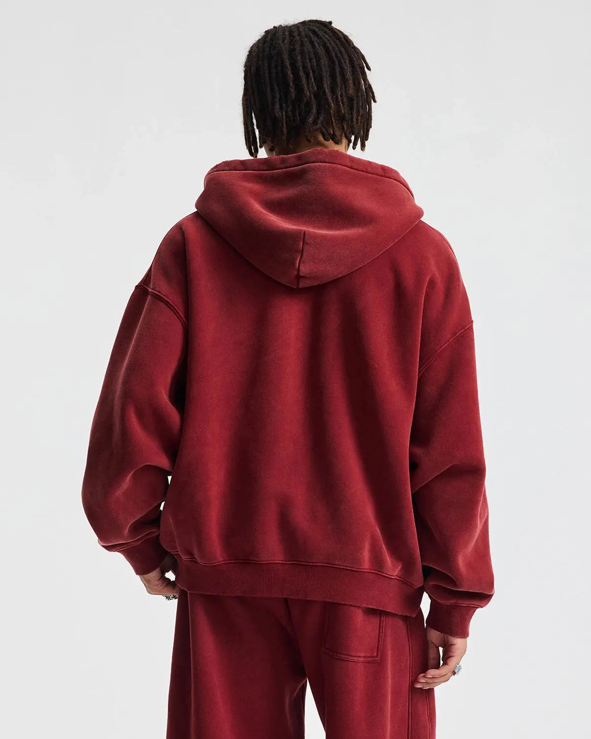Boxy Fit Acid Washed Fleece Zip Up Hoodies | Flation Streetwear