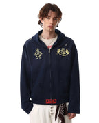 Distressed Washed Printed Zip Up Hoodies | Flation Streetwear