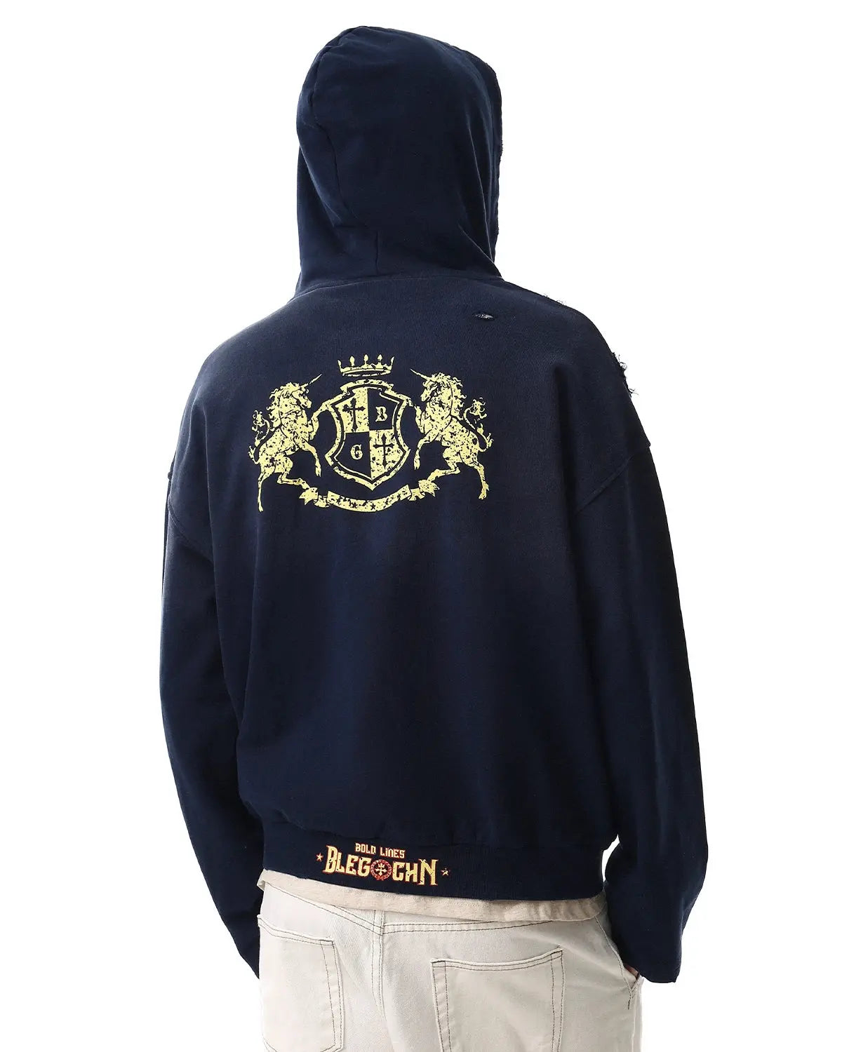 Distressed Washed Printed Zip Up Hoodies | Flation Streetwear