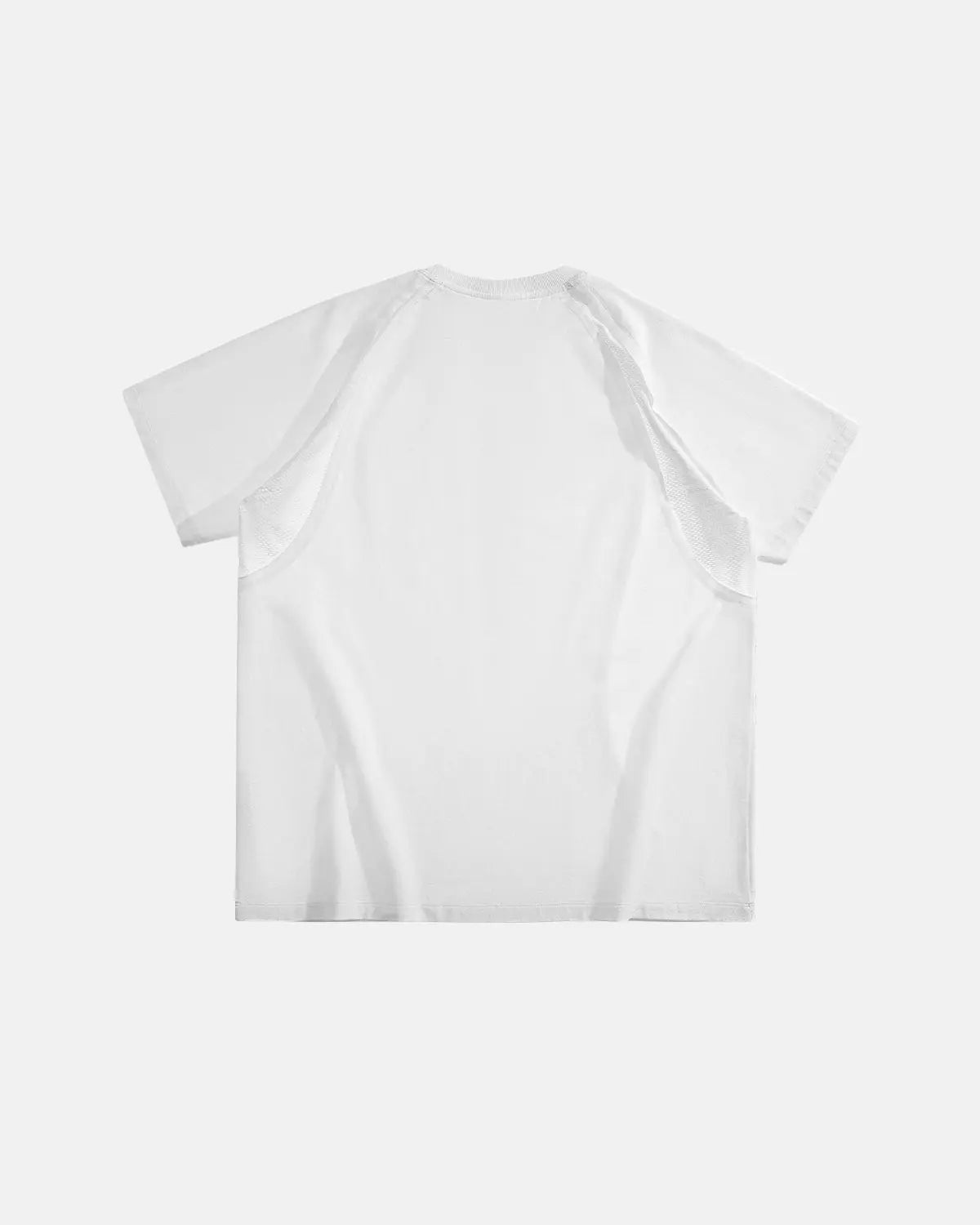 Mesh Patchwork Stitching Embroidered T-Shirt | Flation Streetwear