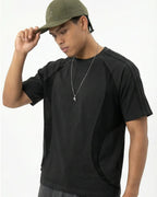 Mesh Patchwork Stitching Embroidered T-Shirt | Flation Streetwear