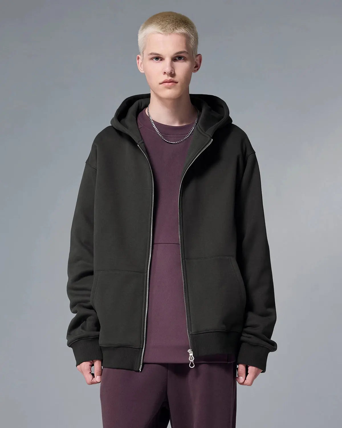 Fleece Zip-Up Oversized Hoodies | Flation Streetwear