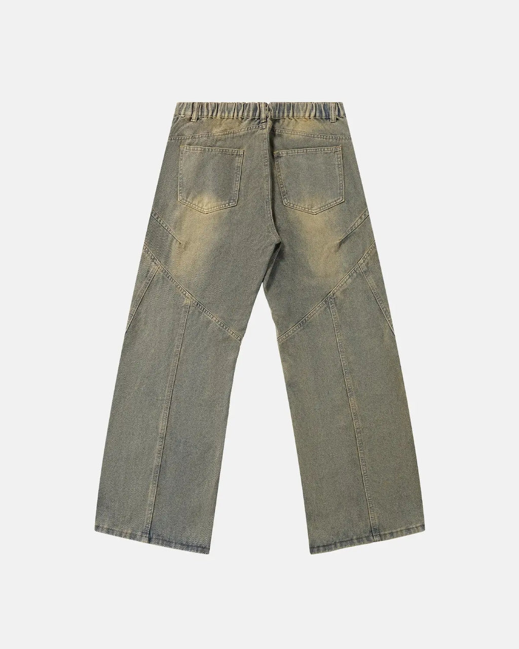 Curved Panel Straight-Leg Jeans | Flation Streetwear