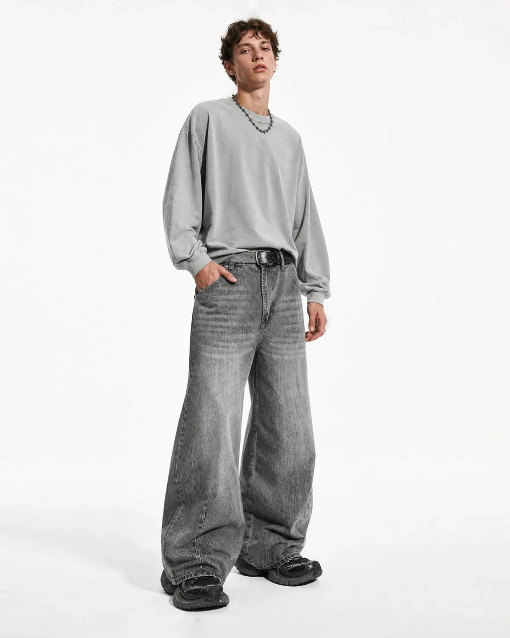 Bamboo Weaves Barrel Jeans | Flation Streetwear