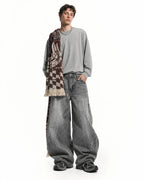 Bamboo Weaves Barrel Jeans | Flation Streetwear