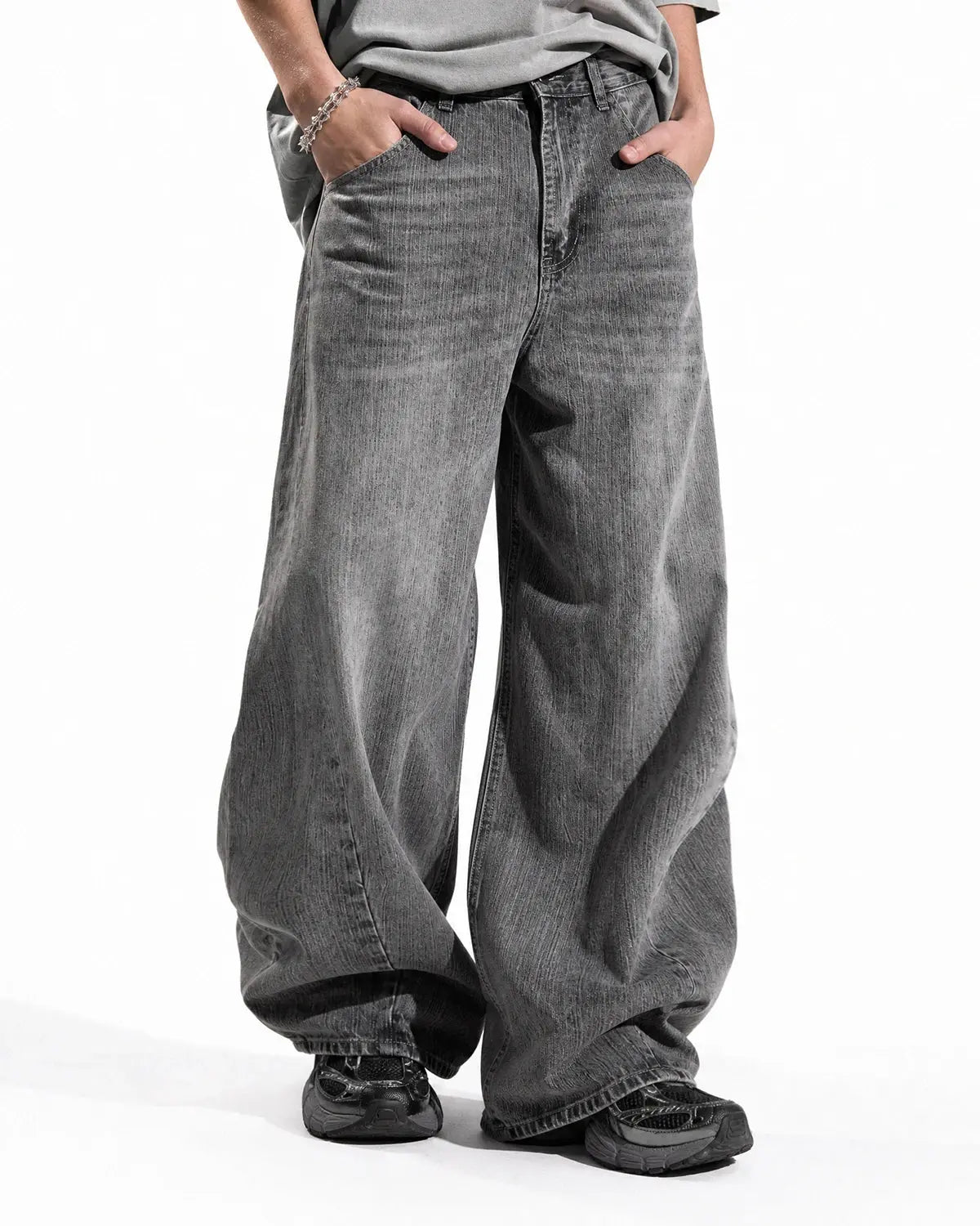 Bamboo Weaves Barrel Jeans | Flation Streetwear