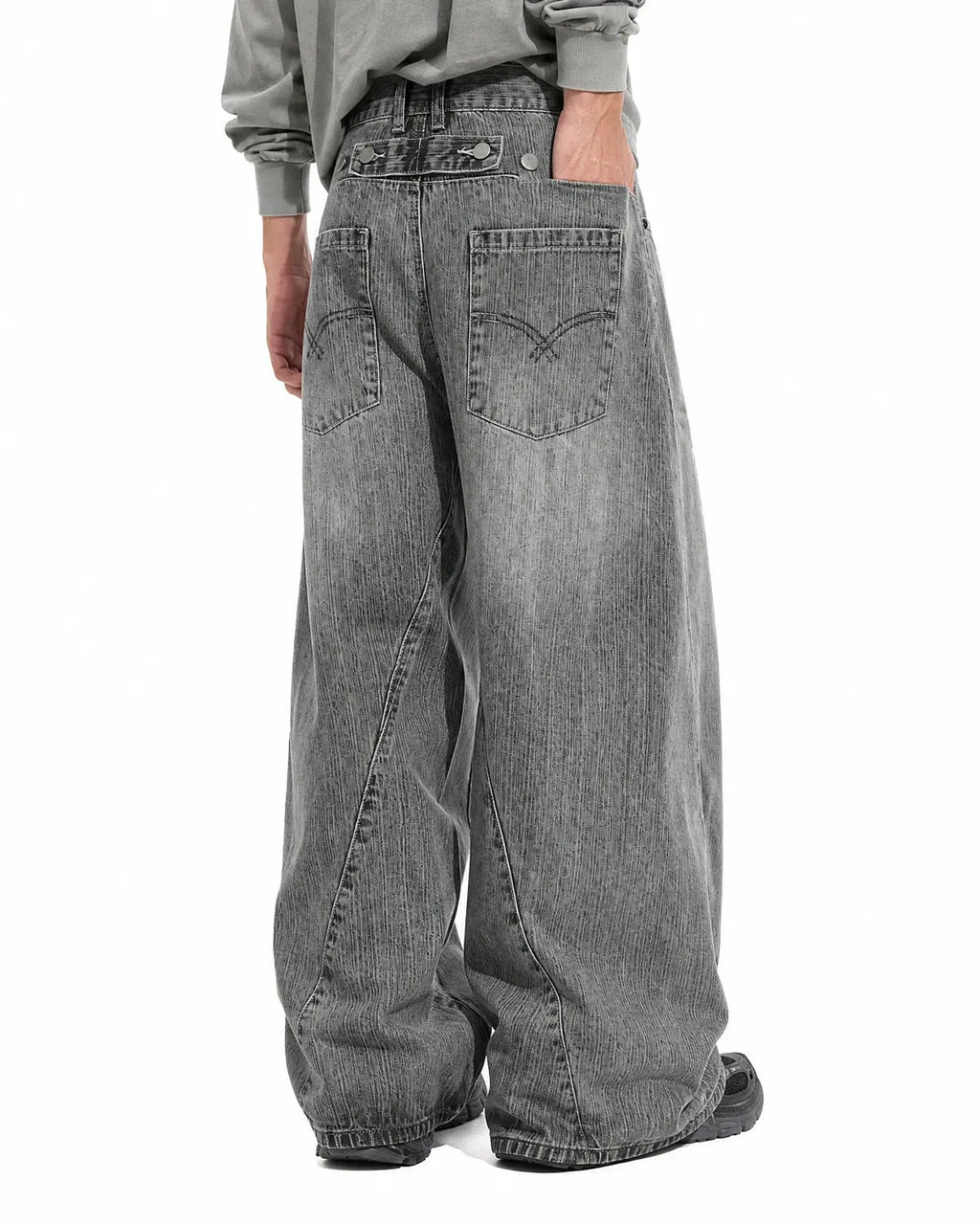 Bamboo Weaves Barrel Jeans | Flation Streetwear