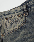Cinch Back Buckle Acid Washed Jorts | Flation Streetwear