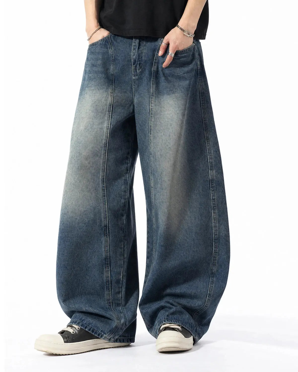 Deconstructed Barrel Jeans | Flation Streetwear