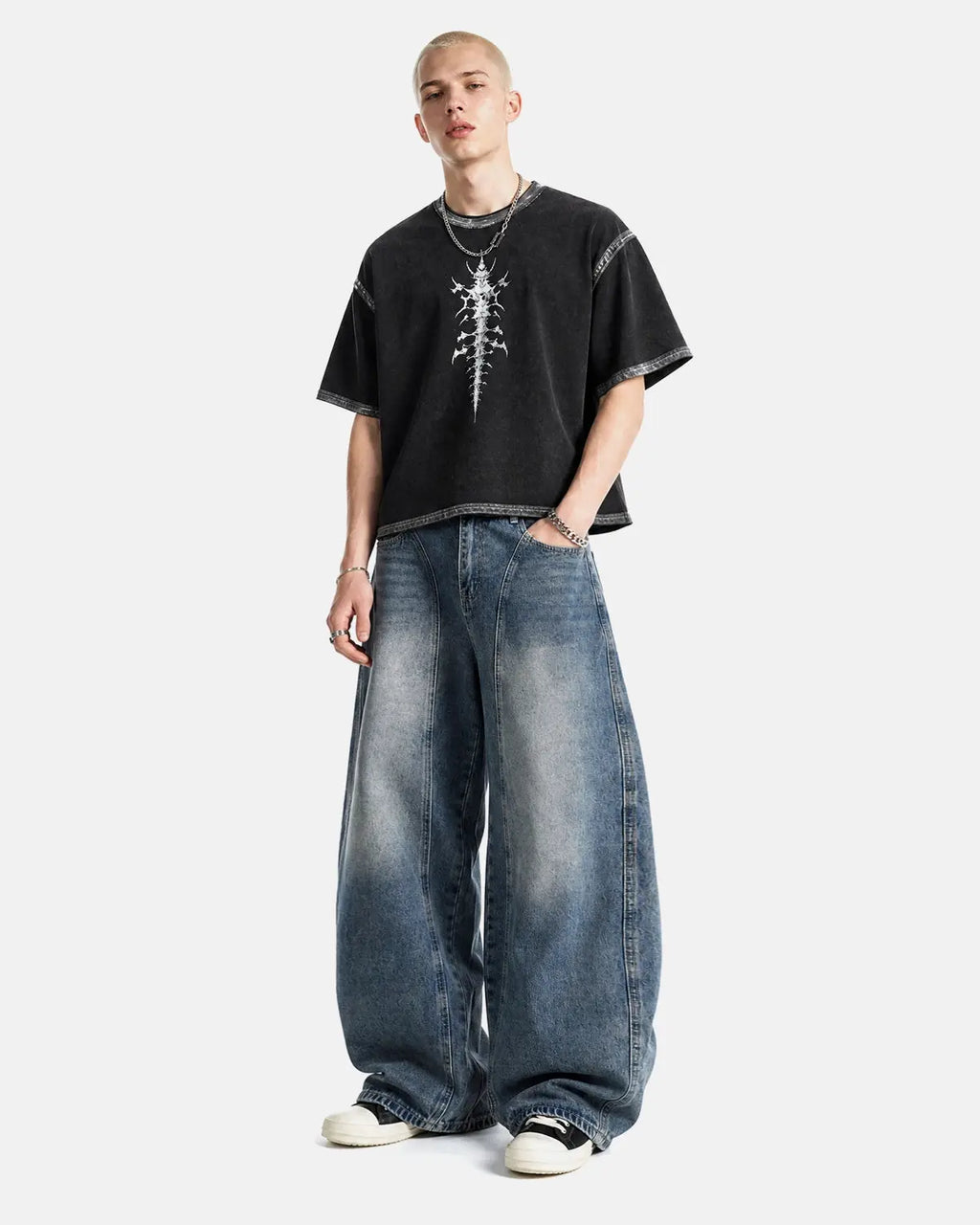 Deconstructed Barrel Jeans | Flation Streetwear