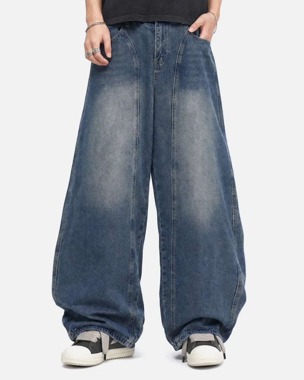 Deconstructed Barrel Jeans | Flation Streetwear