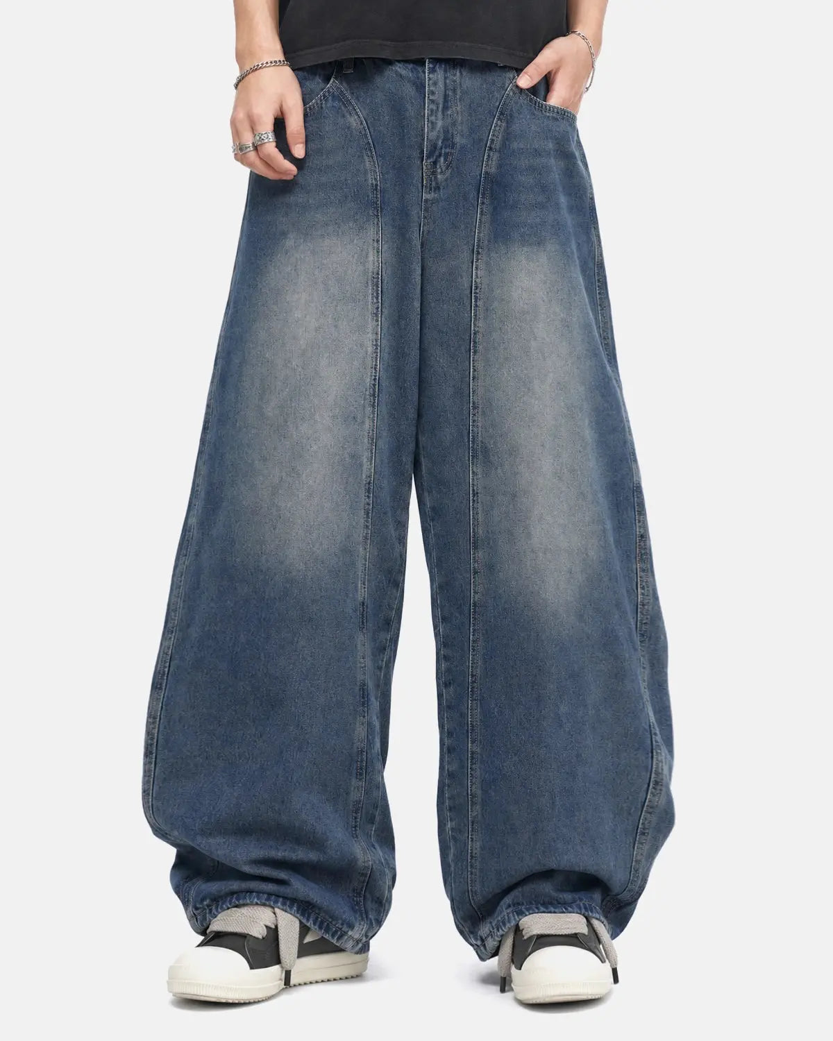 Deconstructed Barrel Jeans | Flation Streetwear