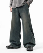Deconstructed Straight-Leg Jeans | Flation Streetwear