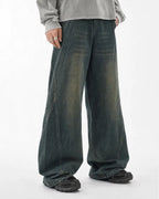 Deconstructed Straight-Leg Jeans | Flation Streetwear