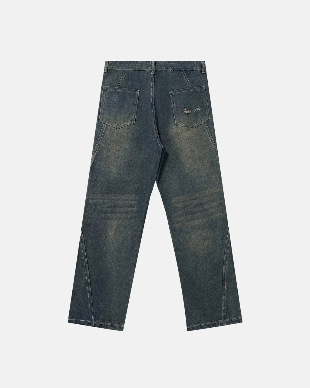 Deconstructed Straight-Leg Jeans | Flation Streetwear