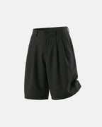 Pinstripe Pleated Tailored Shorts | Flation Streetwear