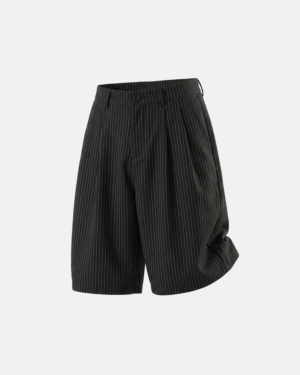 Pinstripe Pleated Tailored Shorts | Flation Streetwear