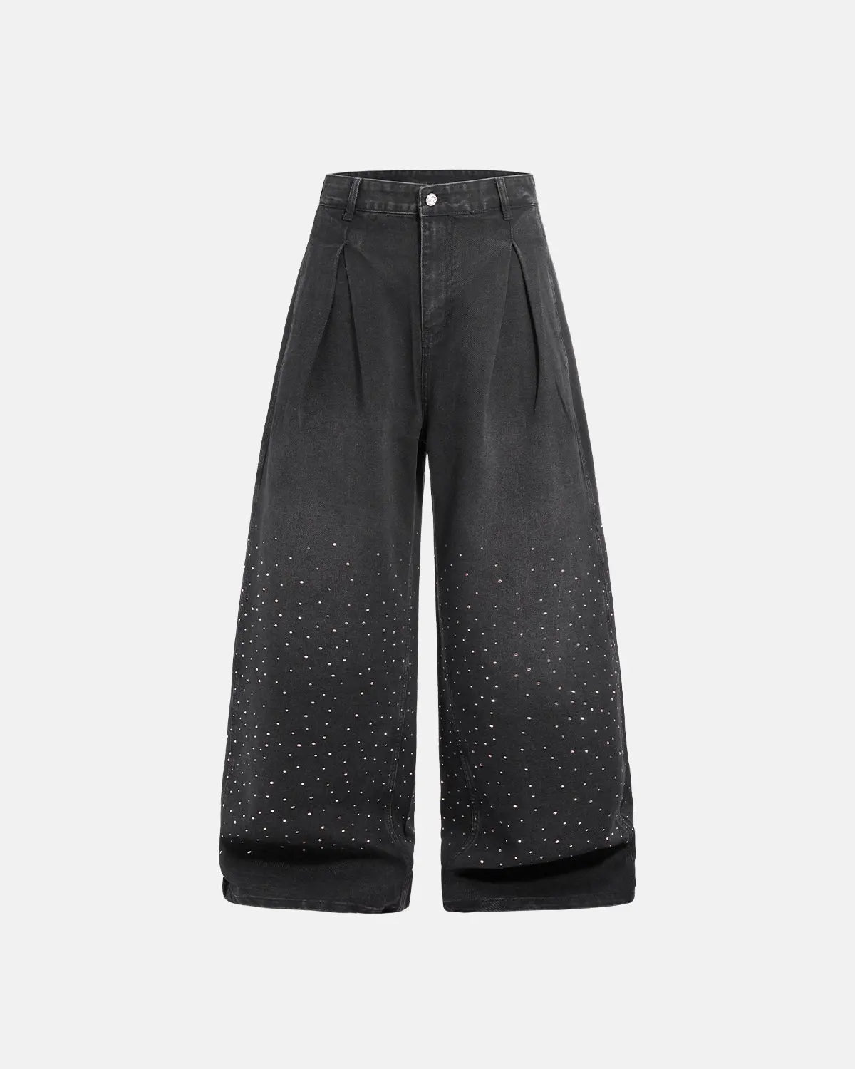 Acid Washed Rhinestone  Baggy Jeans | Flation Streetwear
