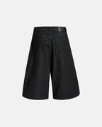 Asymmetric Button Raw Denim Jorts | Flation Streetwear