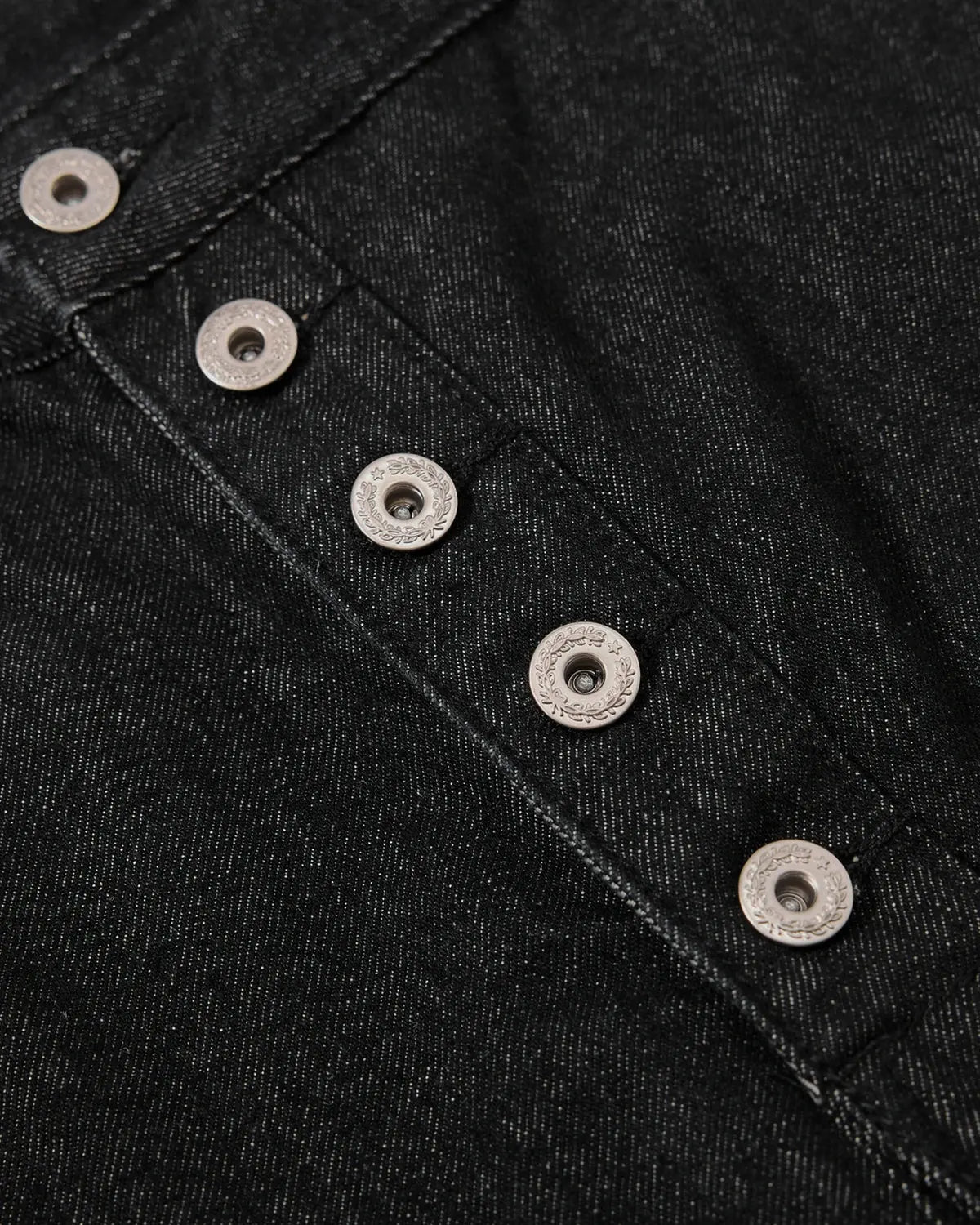 Asymmetric Button Raw Denim Jorts | Flation Streetwear