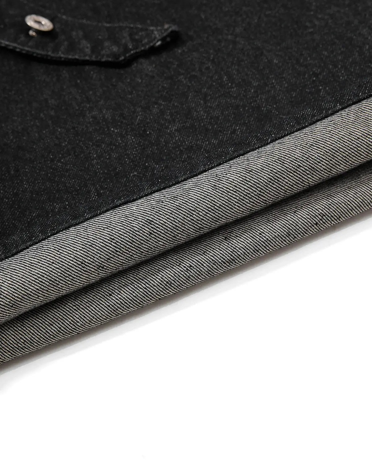 Asymmetric Button Raw Denim Jorts | Flation Streetwear