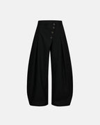 Asymmetric Pleated Barrel-Leg Suit Pants | Flation Streetwear