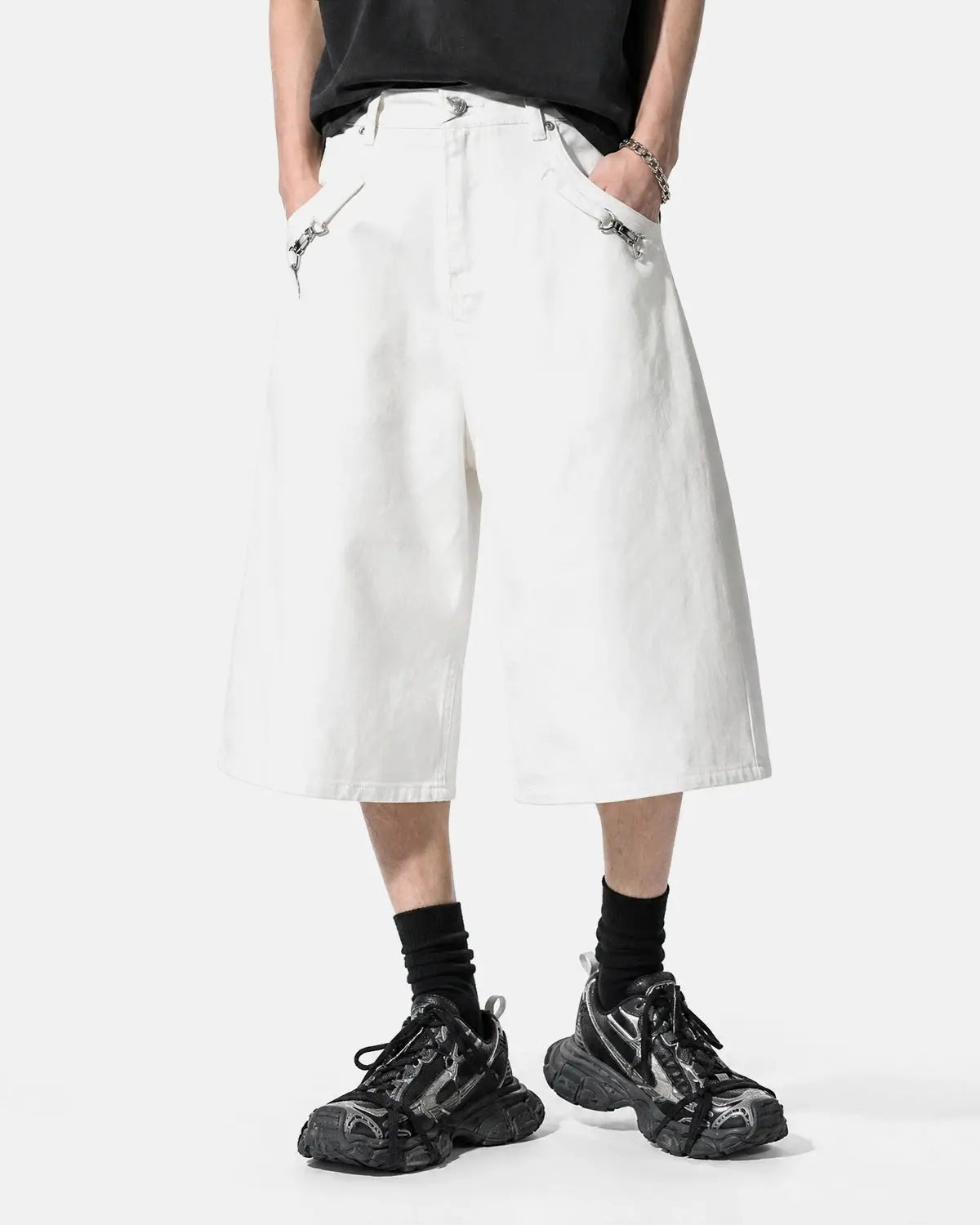 Back Buckle Longline Casual Shorts | Flation Streetwear