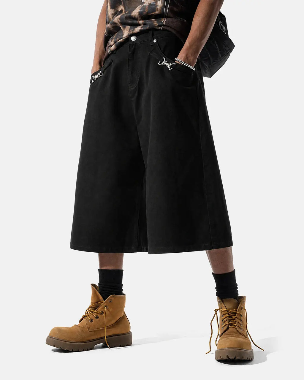 Back Buckle Longline Casual Shorts | Flation Streetwear