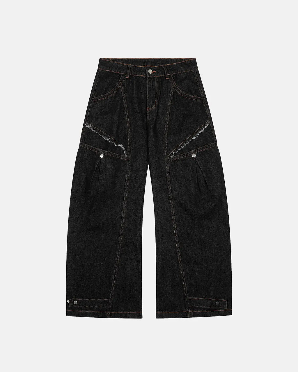 Black Super Barrel Jeans  | Flation Streetwear