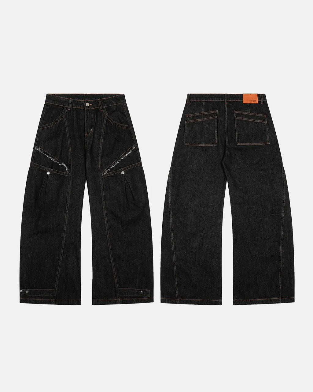 Black Super Barrel Jeans  | Flation Streetwear