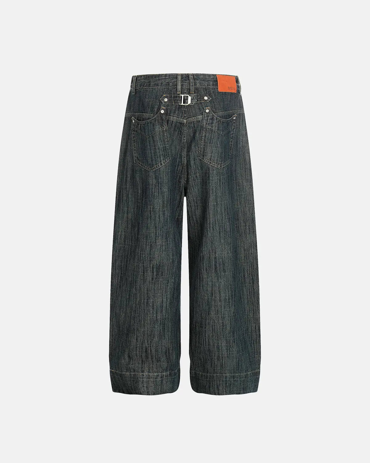 Cinch Back Bamboo Weave Jeans | Flation Streetwear