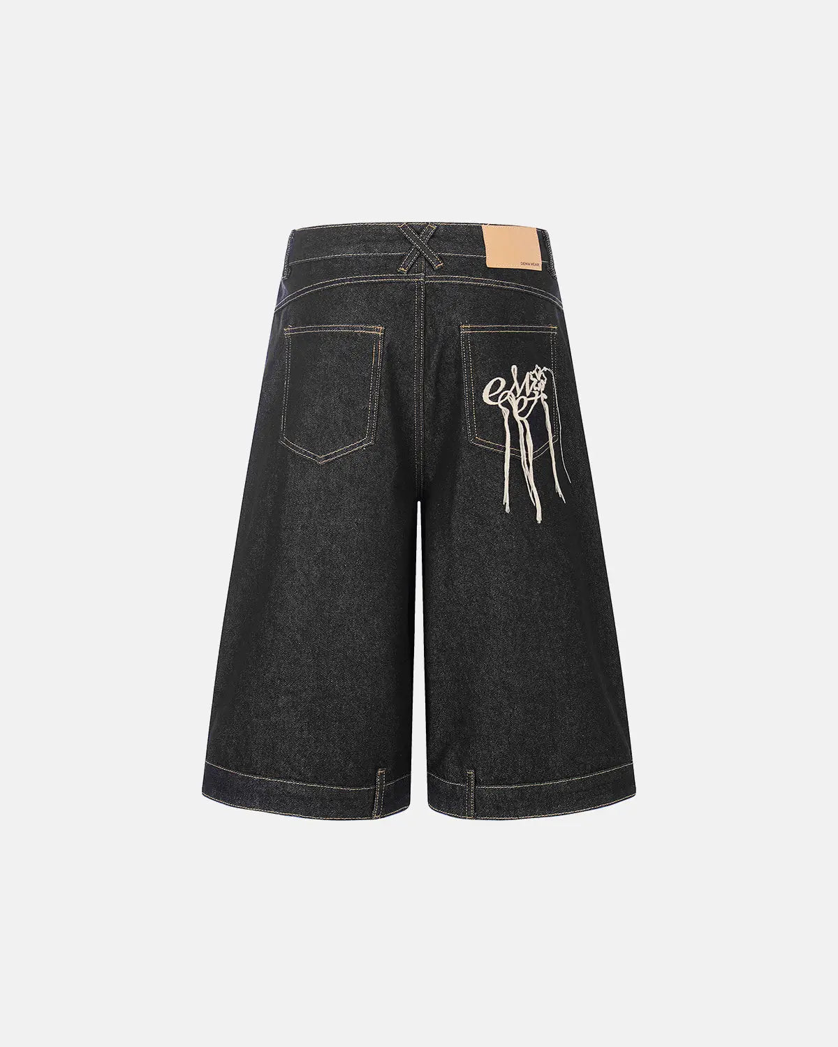 Deconstructed Raw Denim Jorts | Flation Streetwear