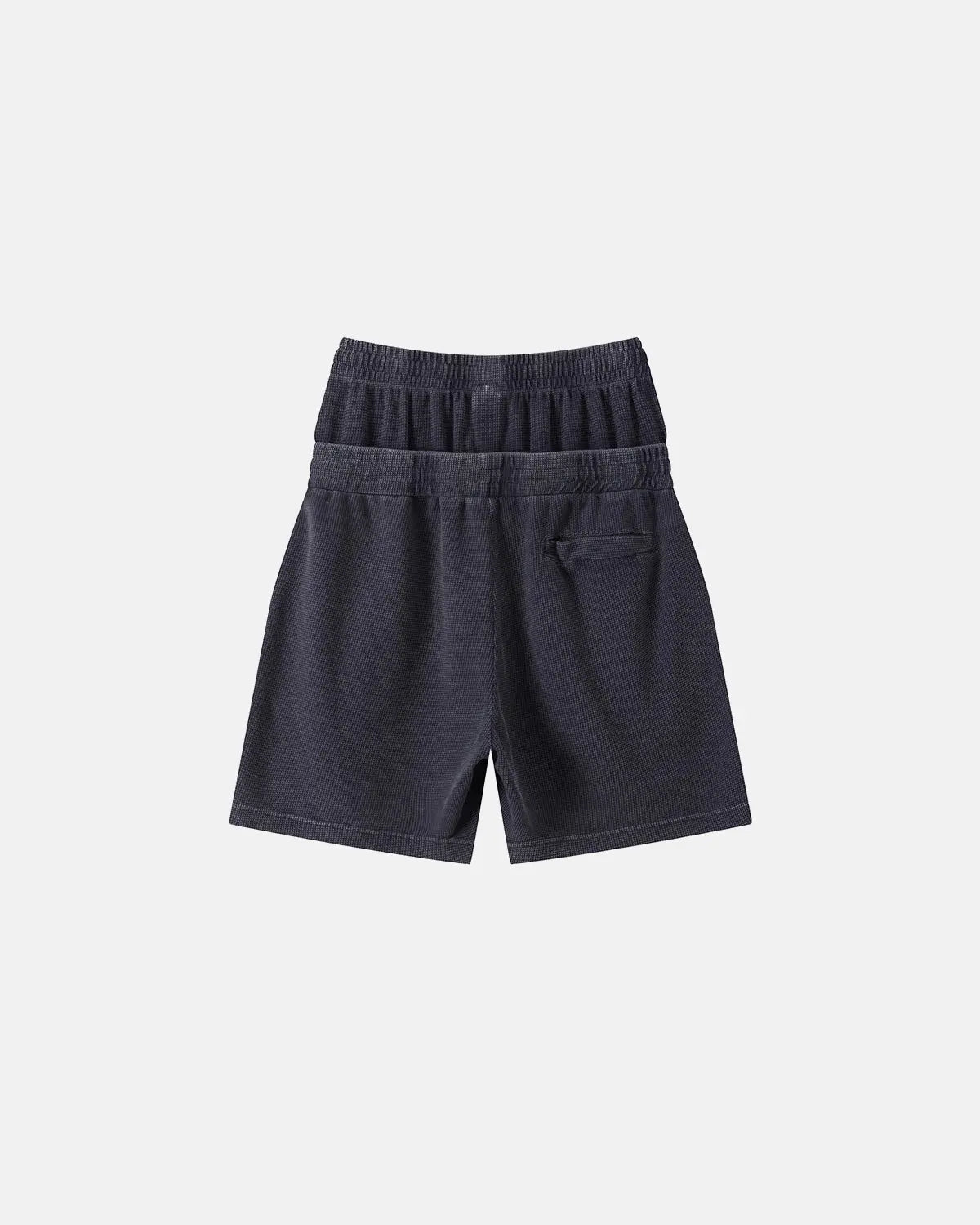 Double Waist Acid Wash Waffle Shorts | Flation Streetwear