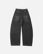 Front Striped Rhinestone Barrel Jeans | Flation Streetwear