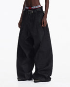 Heavyweight Baggy Raw Wide-Leg Jeans | Flation Streetwear