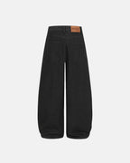 Heavyweight Baggy Raw Wide-Leg Jeans | Flation Streetwear