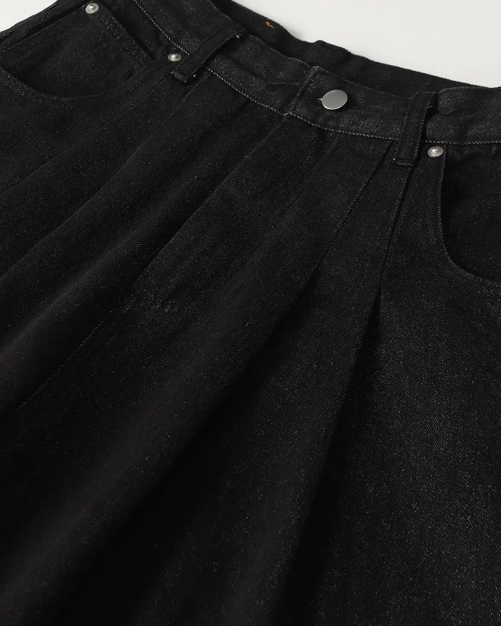 Heavyweight Baggy Raw Wide-Leg Jeans | Flation Streetwear