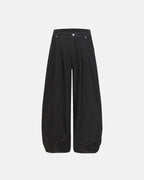 Heavyweight Baggy Raw Wide-Leg Jeans | Flation Streetwear