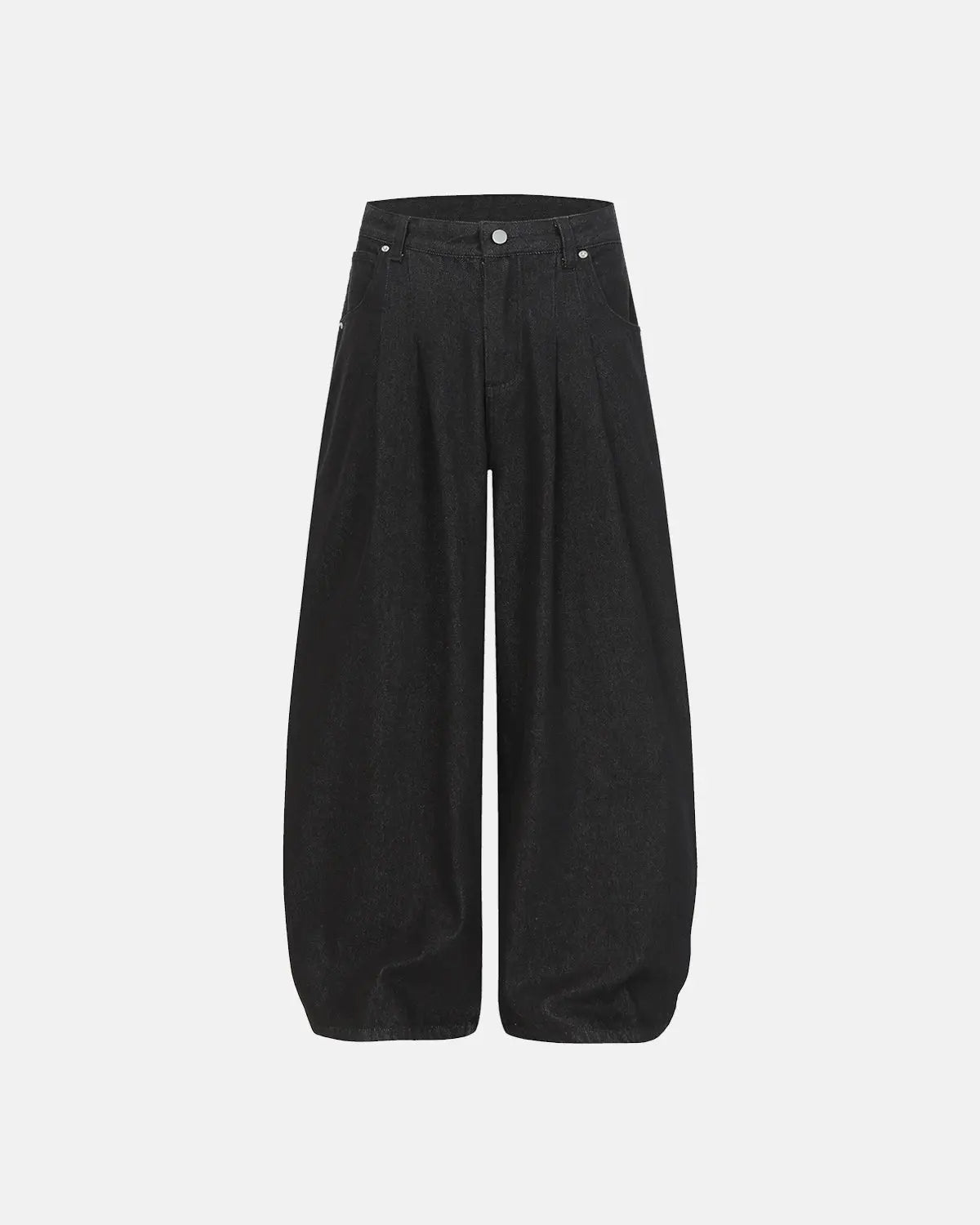 Heavyweight Baggy Raw Wide-Leg Jeans | Flation Streetwear