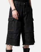Layered Utility Baggy Jorts | Flation Streetwear