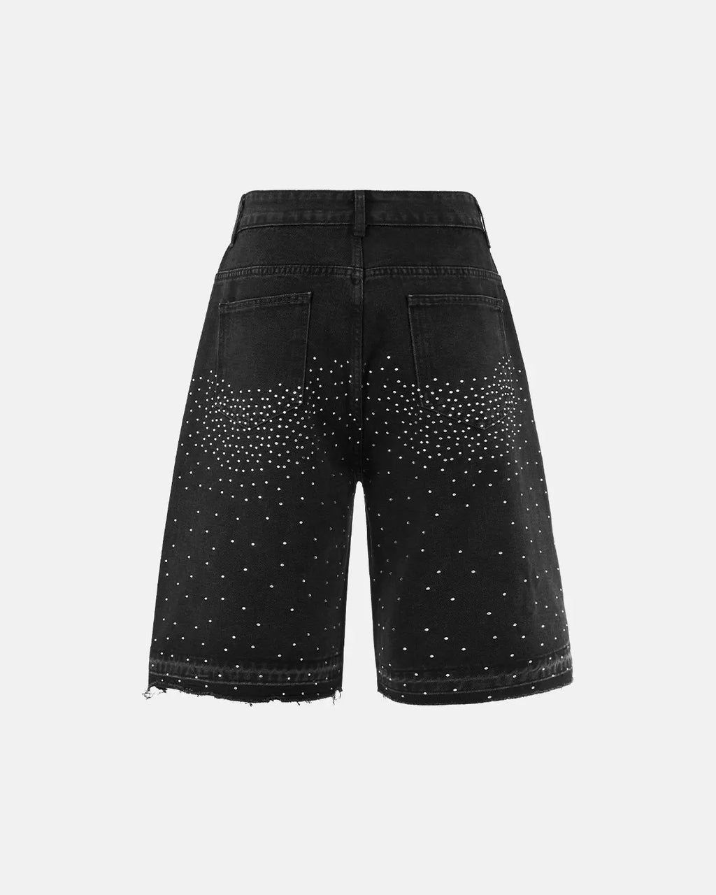 Rhinestone Straight Leg Jorts | Flation Streetwear