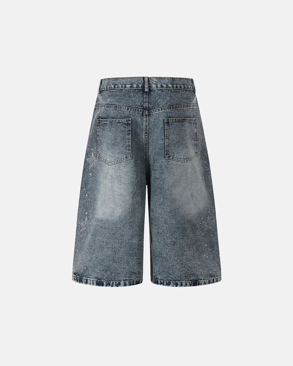 Star Rhinestone Denim Shorts | Flation Streetwear