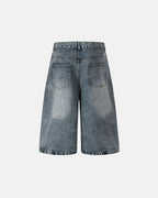 Star Rhinestone Denim Shorts | Flation Streetwear