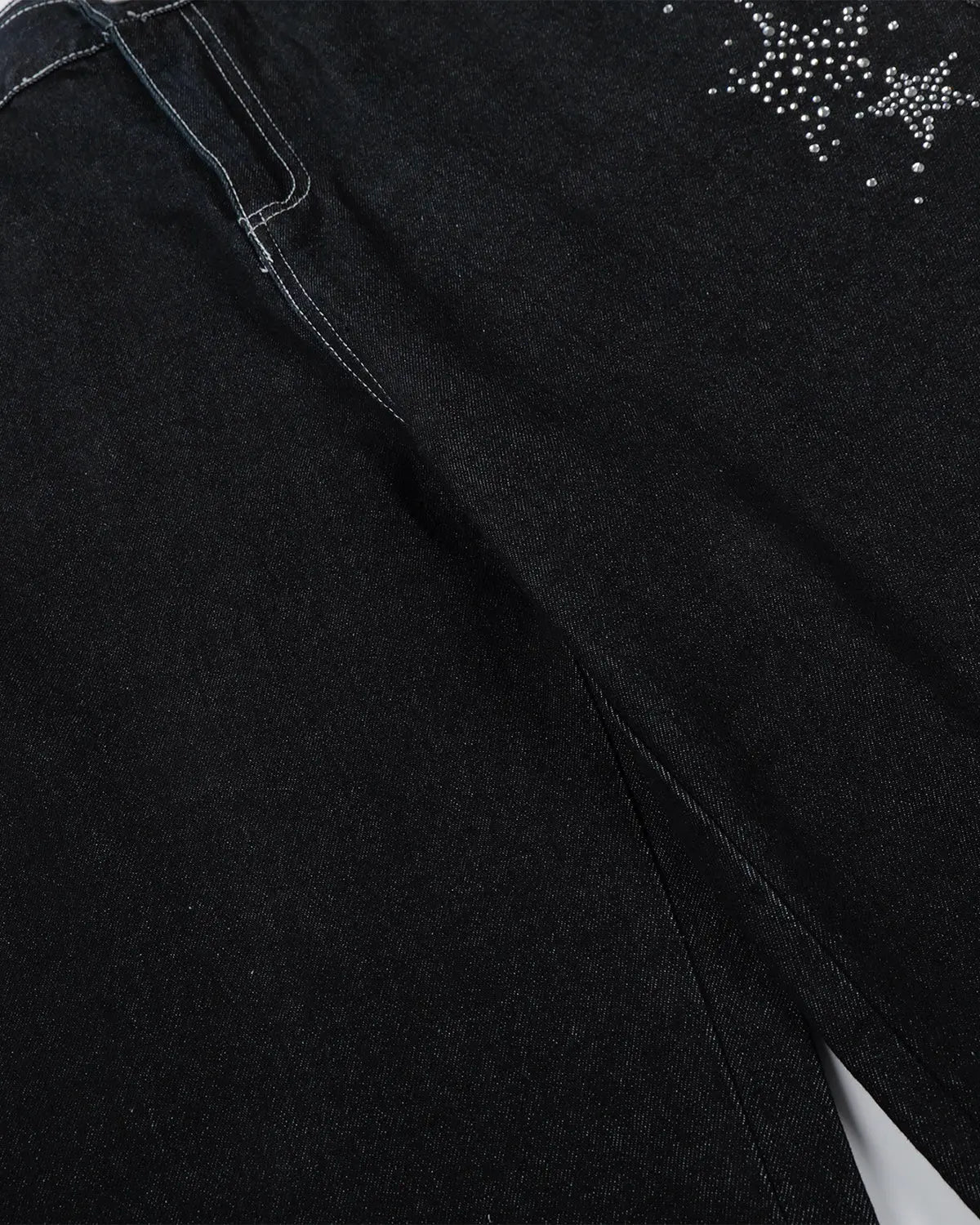 Star Rhinestone Denim Shorts | Flation Streetwear